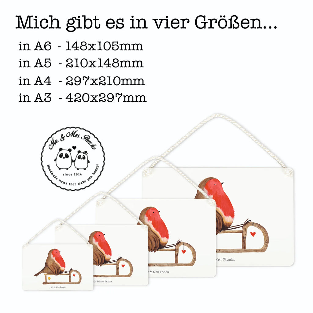 Decorative sign robin Sleds Dekoschild, Küchenschild, Schild, Holzschild, Motivschild, Deko Schild, Spruchschild, dekoschilder, Schild mit Spruch, dekoration schild, sprüche schild, holzbild, Badschild, wandtafel, hängeschild, dekotafel, Wandschild, Türschild, Holztafel, wandhänger, Deko Wandtafel, Türschild Familie, Wintermotiv, Winter, Weihnachtsdeko, Nikolaus, Weihnachten, Advent, Heiligabend, Vogel, Schlitten