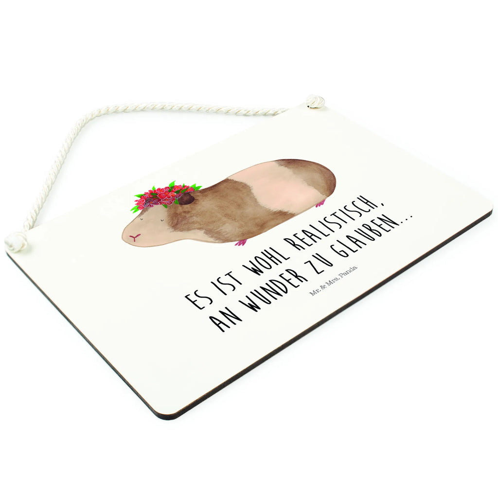 Decorative sign Guinea pig wisdom small animals, cute, funny, cute animal motives, hand drawn, small world, funny sayings, good mood, happy, gifts, gift ideas, special gifts, animal lover, card, meerie, motivation, flower child, wonder, wisdom, Meeries, wonderland, guinea pig, reality, saying