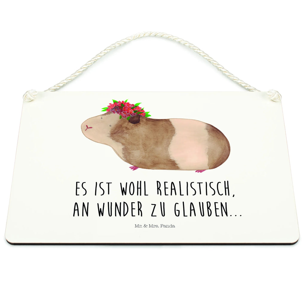 Decorative sign Guinea pig wisdom small animals, cute, funny, cute animal motives, hand drawn, small world, funny sayings, good mood, happy, gifts, gift ideas, special gifts, animal lover, card, meerie, motivation, flower child, wonder, wisdom, Meeries, wonderland, guinea pig, reality, saying
