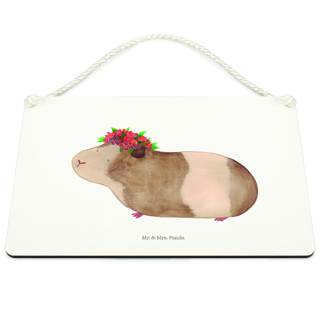 Decorative sign Guinea pig wisdom small animals, cute, funny, cute animal motives, hand drawn, small world, funny sayings, good mood, happy, gifts, gift ideas, special gifts, animal lover, card, meerie, motivation, flower child, wonder, wisdom, Meeries, wonderland, guinea pig, reality, saying