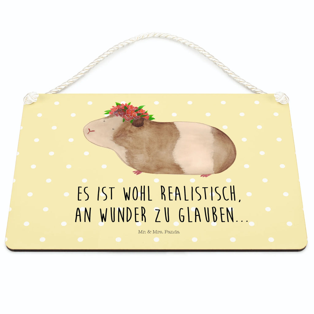 Decorative sign Guinea pig wisdom small animals, cute, funny, cute animal motives, hand drawn, small world, funny sayings, good mood, happy, gifts, gift ideas, special gifts, animal lover, card, meerie, motivation, flower child, wonder, wisdom, Meeries, wonderland, guinea pig, reality, saying