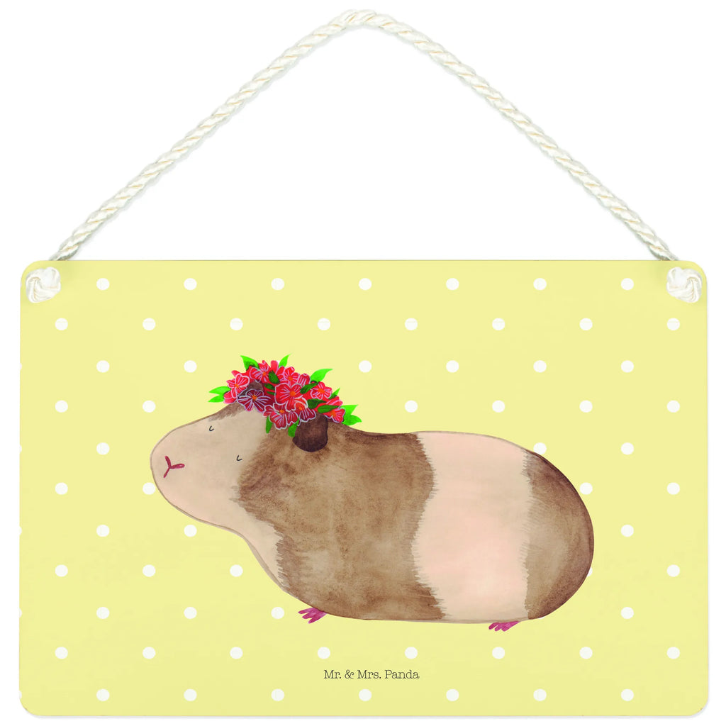 Decorative sign Guinea pig wisdom small animals, cute, funny, cute animal motives, hand drawn, small world, funny sayings, good mood, happy, gifts, gift ideas, special gifts, animal lover, card, meerie, motivation, flower child, wonder, wisdom, Meeries, wonderland, guinea pig, reality, saying