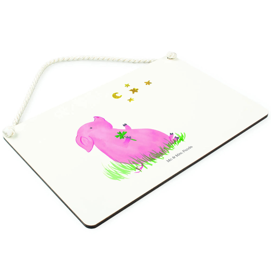 Decorative sign Pig Luck small animals, cute, funny, cute animal motives, hand drawn, small world, funny sayings, good mood, happy, gifts, gift ideas, special gifts, animal lover, card, piglet, motivation, asterisks, stars, dreams, lucky charm, Lucky bastard. Luck, goals, pig