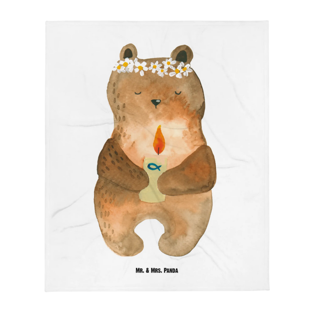Baby blanket bear communion Geschenk Geburt, Babyecke Kuscheldecke, Krabbeldecke, Babygeschenk, Babydecke, Bär, Teddy, Teddybär, Taufkerze, katholisch, Gottes Segen, Kommunion