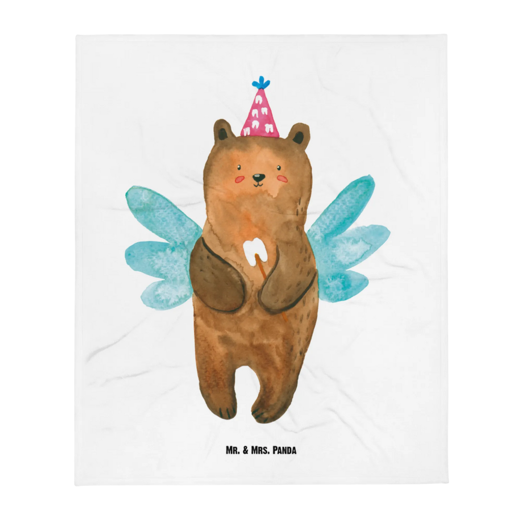 Kocyk dla niemowląt niedźwiedź Wróżka zębów Babydecke, Babygeschenk, Babyecke Kuscheldecke, Krabbeldecke, Geschenk Geburt, Bär, Teddy, Teddybär, Zahnfee, Milchzahn, Erster Zahn, Fee