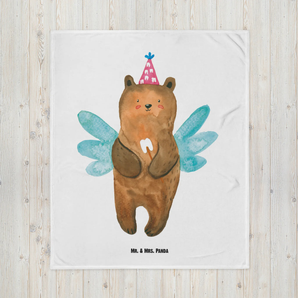 Kocyk dla niemowląt niedźwiedź Wróżka zębów Babydecke, Babygeschenk, Babyecke Kuscheldecke, Krabbeldecke, Geschenk Geburt, Bär, Teddy, Teddybär, Zahnfee, Milchzahn, Erster Zahn, Fee