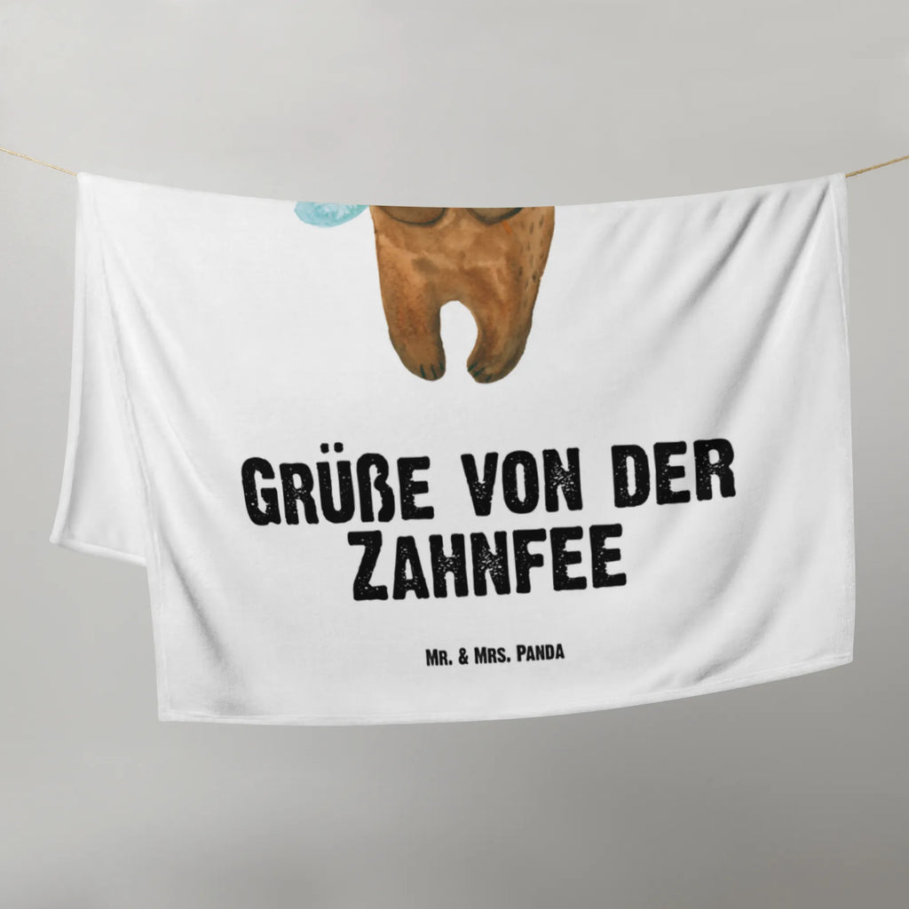 Kocyk dla niemowląt niedźwiedź Wróżka zębów Babydecke, Babygeschenk, Babyecke Kuscheldecke, Krabbeldecke, Geschenk Geburt, Bär, Teddy, Teddybär, Zahnfee, Milchzahn, Erster Zahn, Fee