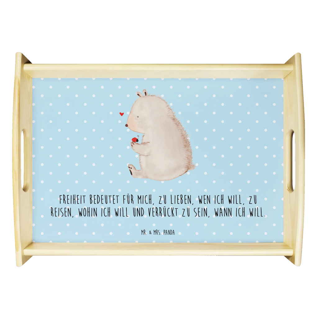 Serviertablett Bär mit Marienkäfer kaffeetablett, ablagetablett, teetablett, tablett für bett, tablett für essen, couchtablett, Tablett, holz serviertablett, Servier Tablett, Küchentablett, bett tablett, tablett zum servieren, tragetablett, serviertablett holz, serviertablett aus holz, Serviertablett, sofatablett, tablett aus holz, tablett holz, Frühstückstablett, tablett für getränke, betttablett, Holztablett, echtholz tablett, essenstablett, getränketablett, Bär, Teddy, Teddybär, Das Leben Ist schön, Marienkäfer, Liebe, Freiheit, Motivation