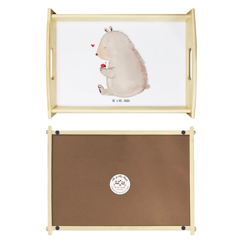 Serviertablett Bär mit Marienkäfer kaffeetablett, ablagetablett, teetablett, tablett für bett, tablett für essen, couchtablett, Tablett, holz serviertablett, Servier Tablett, Küchentablett, bett tablett, tablett zum servieren, tragetablett, serviertablett holz, serviertablett aus holz, Serviertablett, sofatablett, tablett aus holz, tablett holz, Frühstückstablett, tablett für getränke, betttablett, Holztablett, echtholz tablett, essenstablett, getränketablett, Bär, Teddy, Teddybär, Das Leben Ist schön, Marienkäfer, Liebe, Freiheit, Motivation