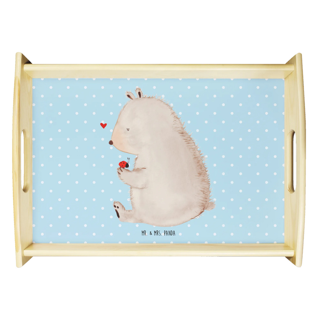 Serviertablett Bär mit Marienkäfer kaffeetablett, ablagetablett, teetablett, tablett für bett, tablett für essen, couchtablett, Tablett, holz serviertablett, Servier Tablett, Küchentablett, bett tablett, tablett zum servieren, tragetablett, serviertablett holz, serviertablett aus holz, Serviertablett, sofatablett, tablett aus holz, tablett holz, Frühstückstablett, tablett für getränke, betttablett, Holztablett, echtholz tablett, essenstablett, getränketablett, Bär, Teddy, Teddybär, Das Leben Ist schön, Marienkäfer, Liebe, Freiheit, Motivation