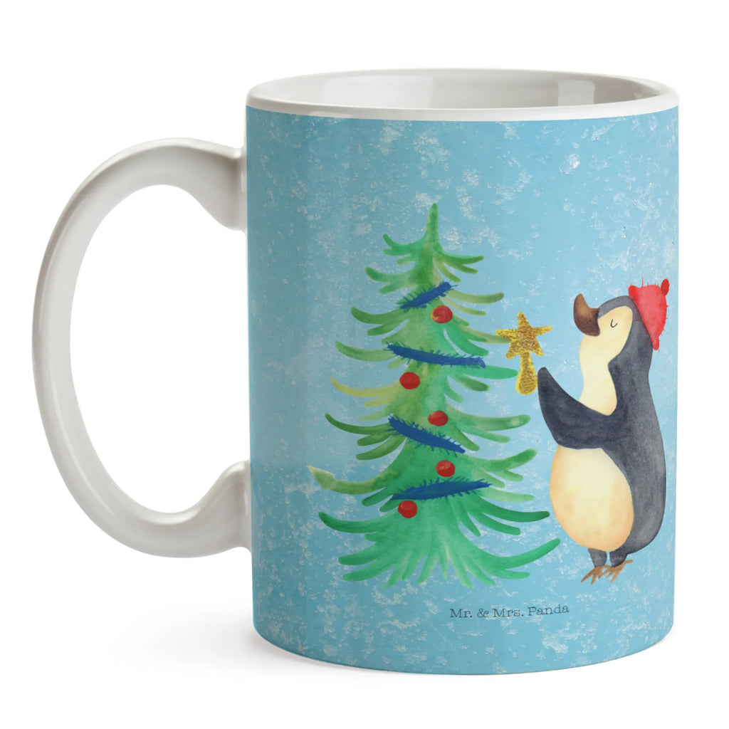 Tasse Pinguin Weihnachtsbaum Porzellantasse, Tasse mit Zitaten, Geschenktasse, Tasse, Keramiktasse, Kaffeetasse, Bürotasse, Tasse mit Motiven, Teetasse, Winter, Weihnachten, Weihnachtsdeko, Nikolaus, Advent, Heiligabend, Wintermotiv, Pinguin