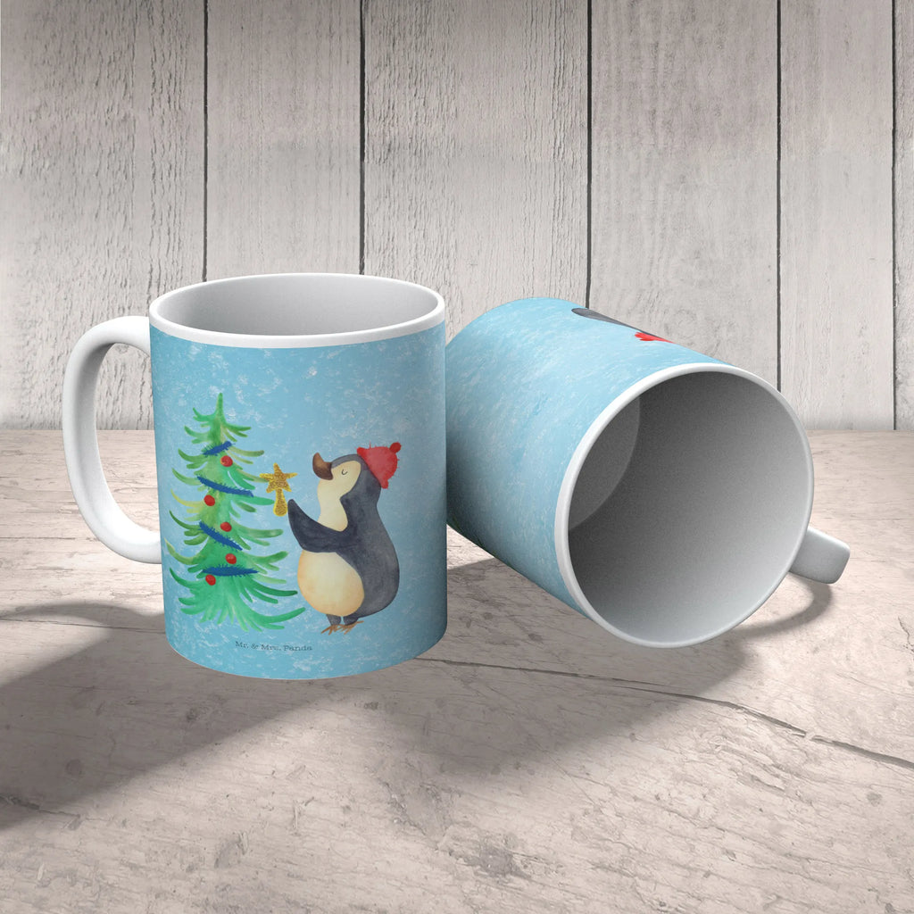 Tasse Pinguin Weihnachtsbaum Porzellantasse, Tasse mit Zitaten, Geschenktasse, Tasse, Keramiktasse, Kaffeetasse, Bürotasse, Tasse mit Motiven, Teetasse, Winter, Weihnachten, Weihnachtsdeko, Nikolaus, Advent, Heiligabend, Wintermotiv, Pinguin