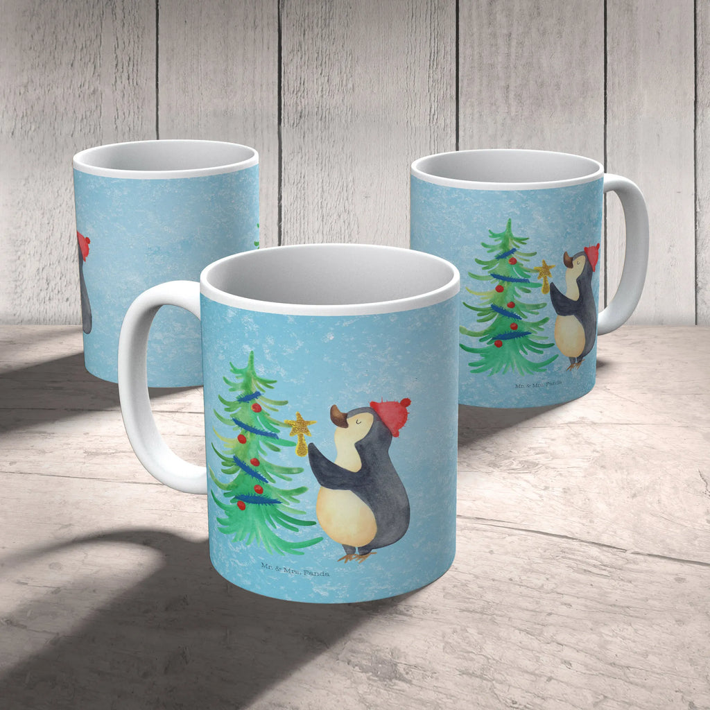Tasse Pinguin Weihnachtsbaum Porzellantasse, Tasse mit Zitaten, Geschenktasse, Tasse, Keramiktasse, Kaffeetasse, Bürotasse, Tasse mit Motiven, Teetasse, Winter, Weihnachten, Weihnachtsdeko, Nikolaus, Advent, Heiligabend, Wintermotiv, Pinguin