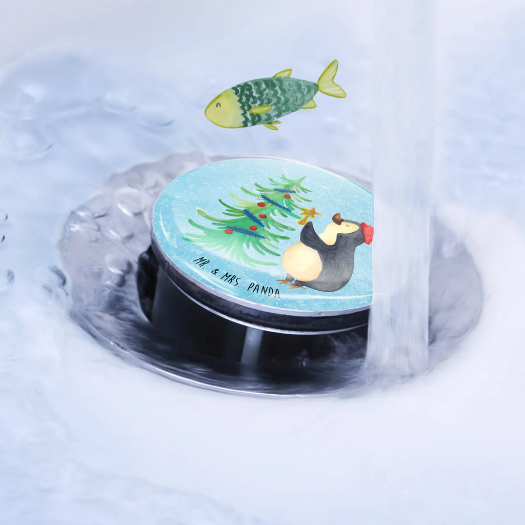 Sink plug penguin Christmas tree Stöpsel, Abflussstöpsel, Waschbecken, Ablaufgarnitur, Waschbecken Stopfen, Winter, Weihnachten, Weihnachtsdeko, Nikolaus, Advent, Heiligabend, Wintermotiv, Pinguin