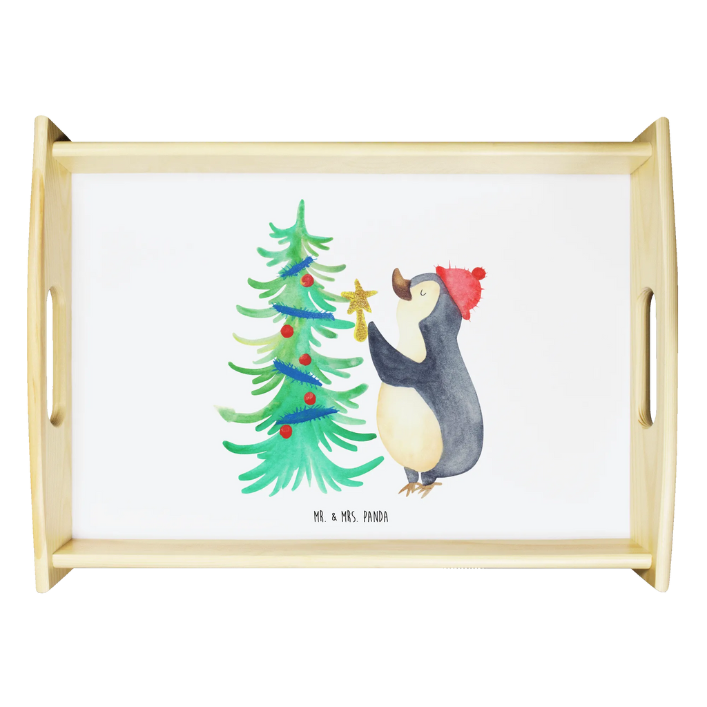 Serving tray penguin Christmas tree Tablett, Frühstückstablett, Dekotablett, Küchentablett, Serviertablett, Holztablett, Winter, Weihnachten, Weihnachtsdeko, Nikolaus, Advent, Heiligabend, Wintermotiv, Pinguin