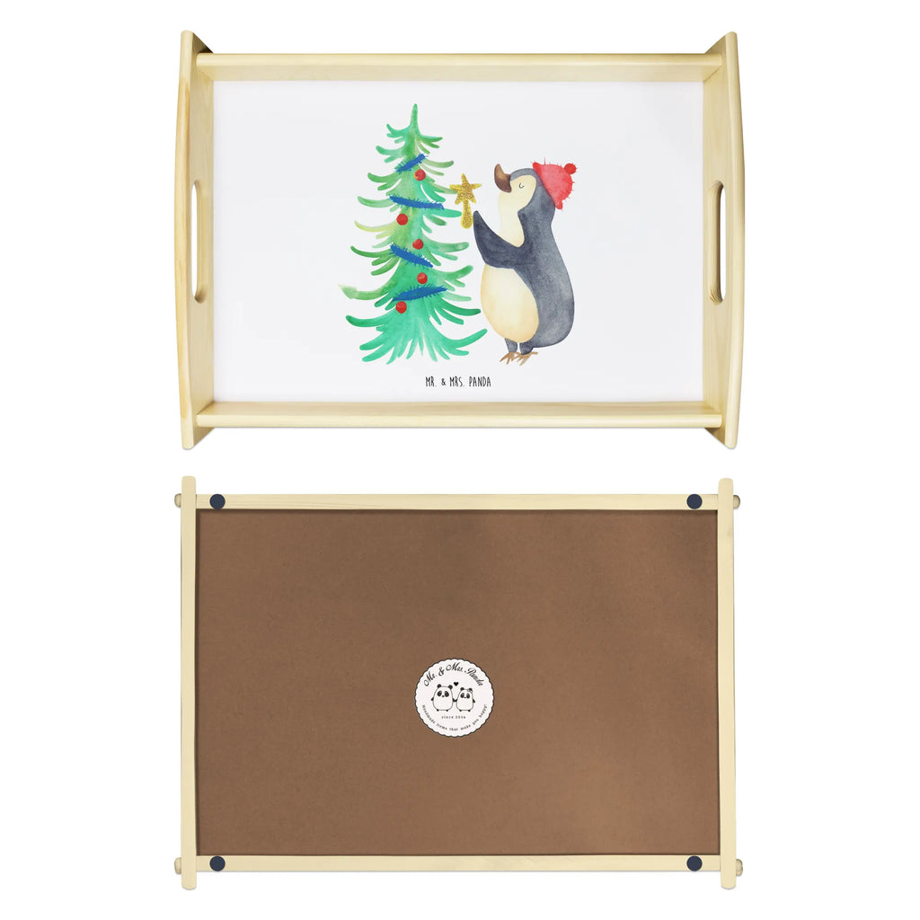Serving tray penguin Christmas tree Tablett, Frühstückstablett, Dekotablett, Küchentablett, Serviertablett, Holztablett, Winter, Weihnachten, Weihnachtsdeko, Nikolaus, Advent, Heiligabend, Wintermotiv, Pinguin