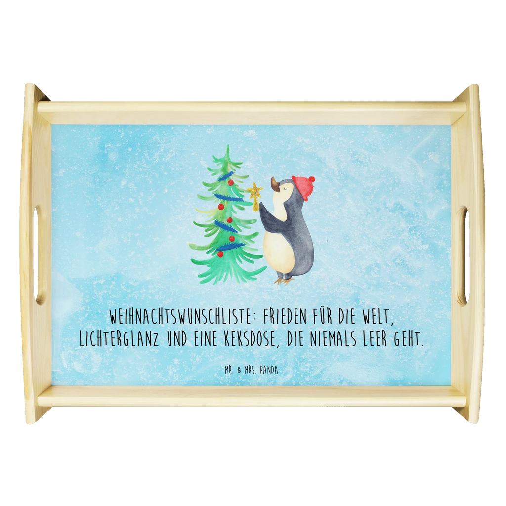 Serving tray penguin Christmas tree Tablett, Frühstückstablett, Dekotablett, Küchentablett, Serviertablett, Holztablett, Winter, Weihnachten, Weihnachtsdeko, Nikolaus, Advent, Heiligabend, Wintermotiv, Pinguin
