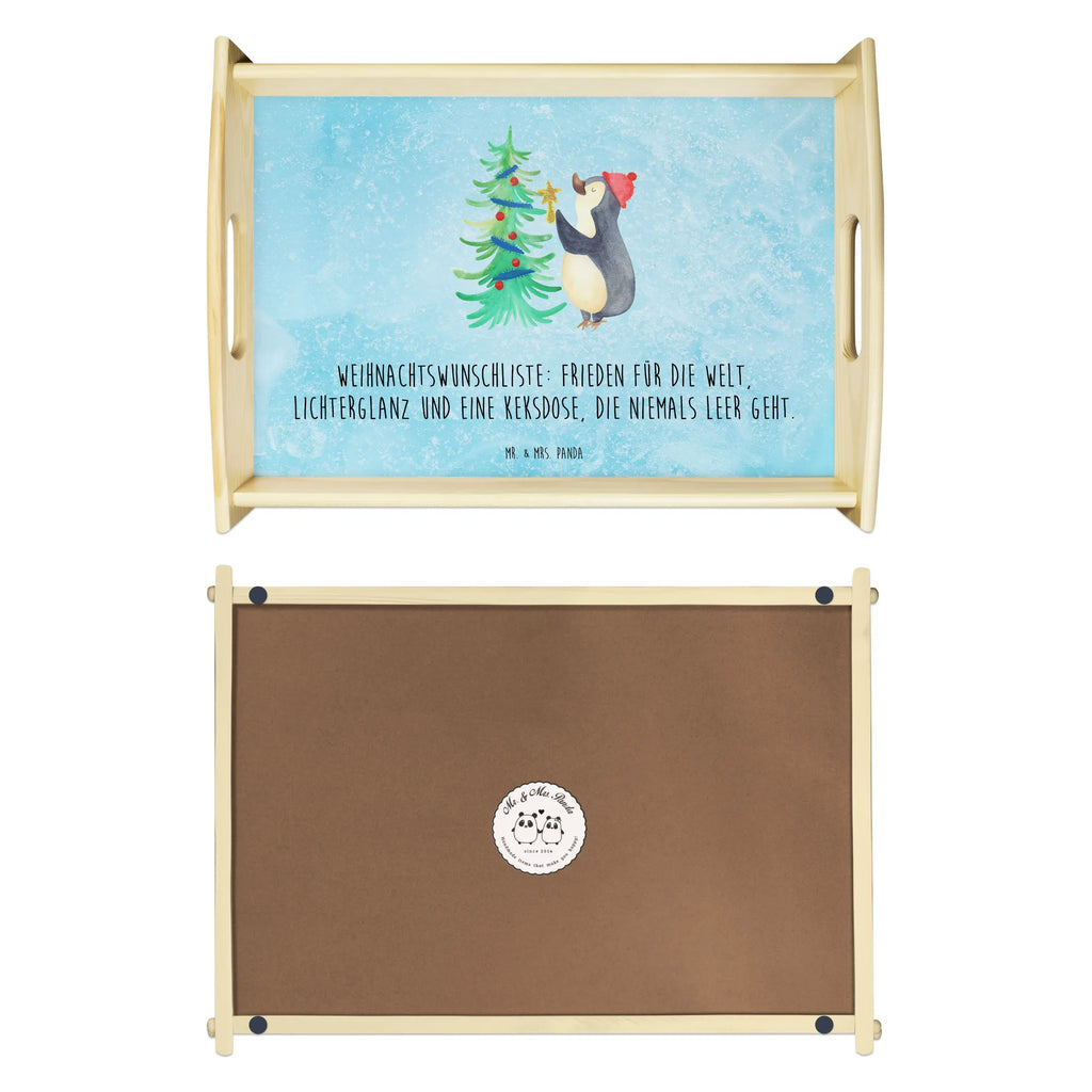 Serving tray penguin Christmas tree Tablett, Frühstückstablett, Dekotablett, Küchentablett, Serviertablett, Holztablett, Winter, Weihnachten, Weihnachtsdeko, Nikolaus, Advent, Heiligabend, Wintermotiv, Pinguin