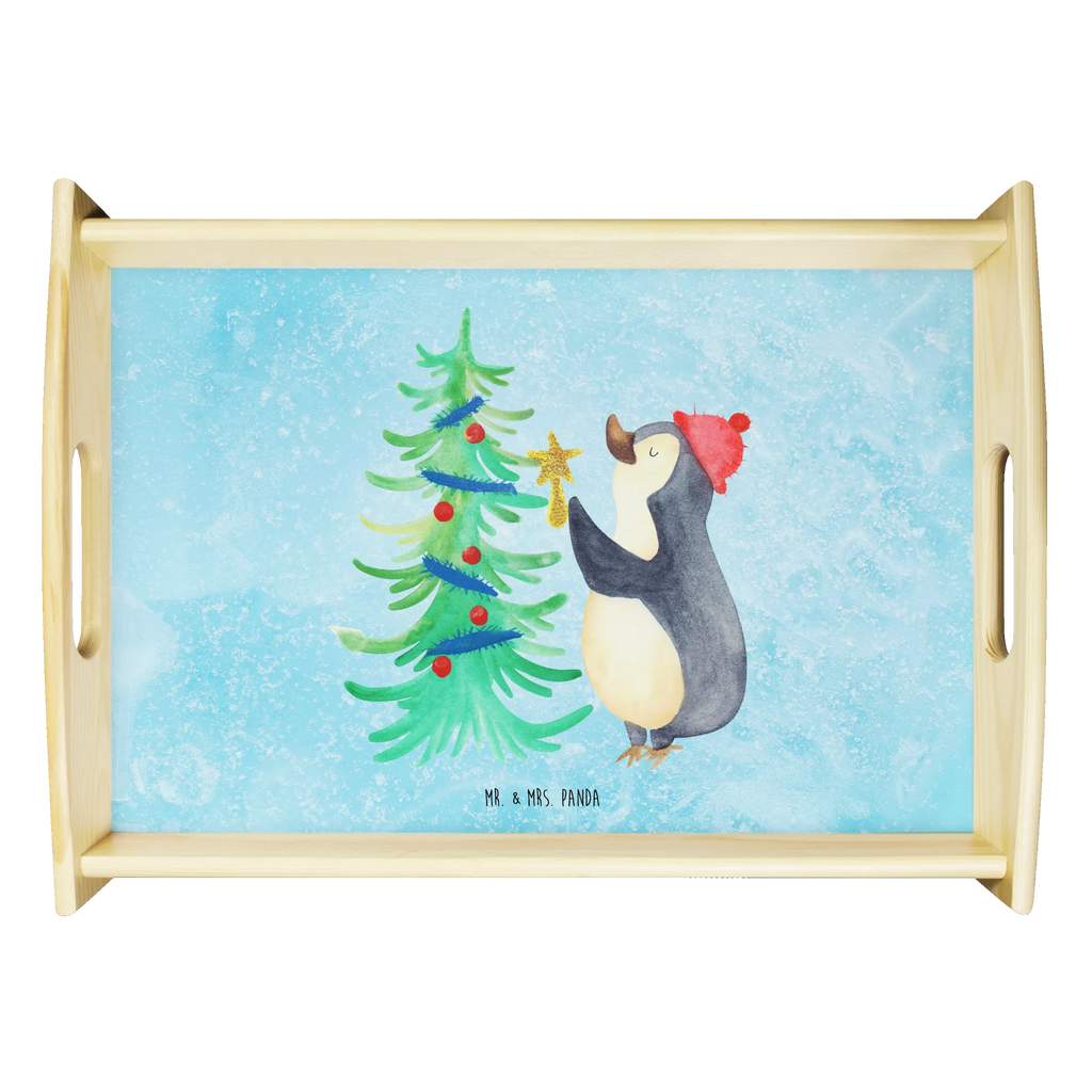 Serving tray penguin Christmas tree Tablett, Frühstückstablett, Dekotablett, Küchentablett, Serviertablett, Holztablett, Winter, Weihnachten, Weihnachtsdeko, Nikolaus, Advent, Heiligabend, Wintermotiv, Pinguin