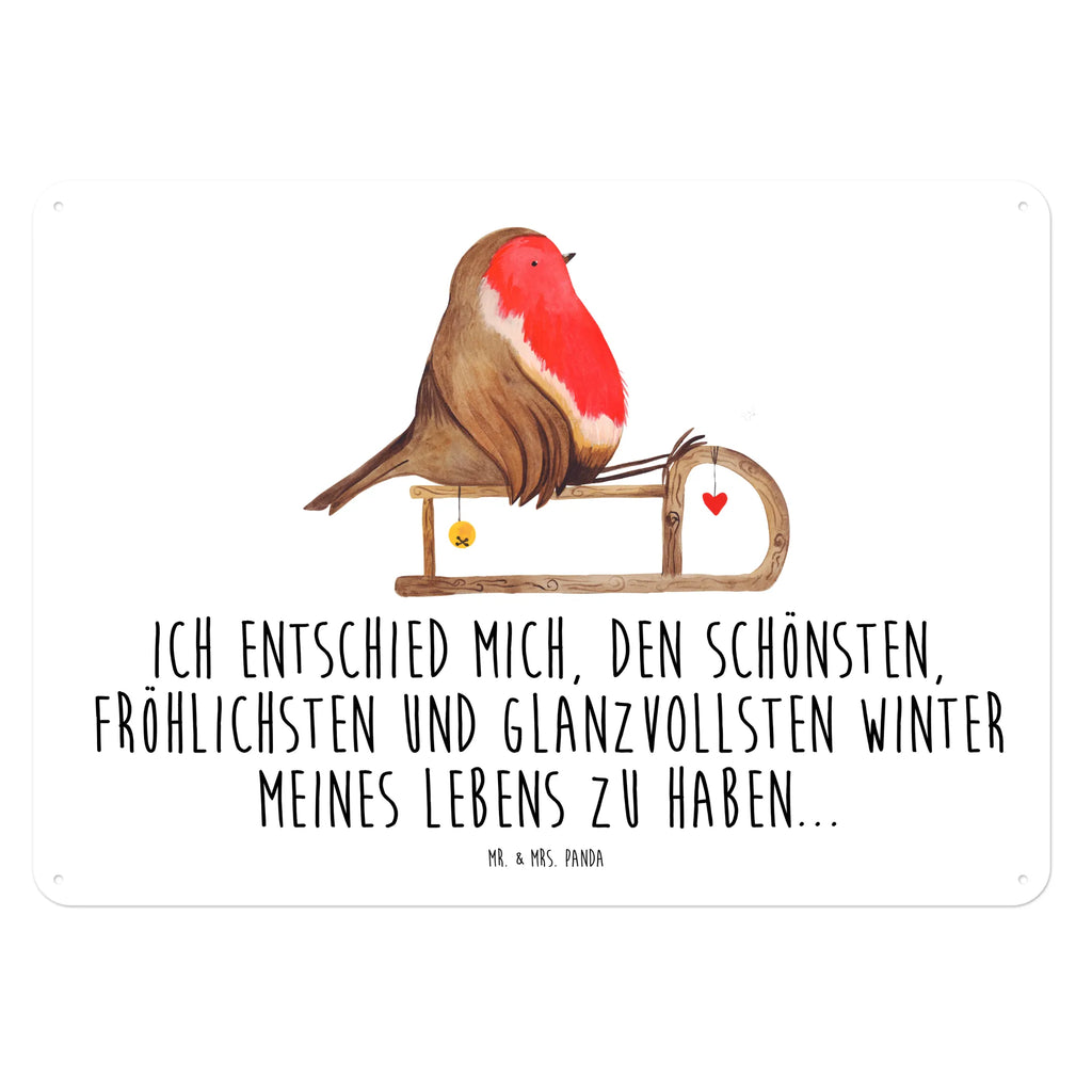 Blechschild Rotkehlchen Schlitten Blechschild, Blechschild Büro, Blechschild Groß, Wandschild Metall, Dekoschild Metall, Blechschild Für Frauen, Türschild Metall, Blechschild Für Männer, Blechschild Küche, Blechschild Zum Aufhängen, Heiligabend, Winter, Advent, Weihnachten, Nikolaus, Weihnachtsdeko, Wintermotiv, Schlitten, Vogel