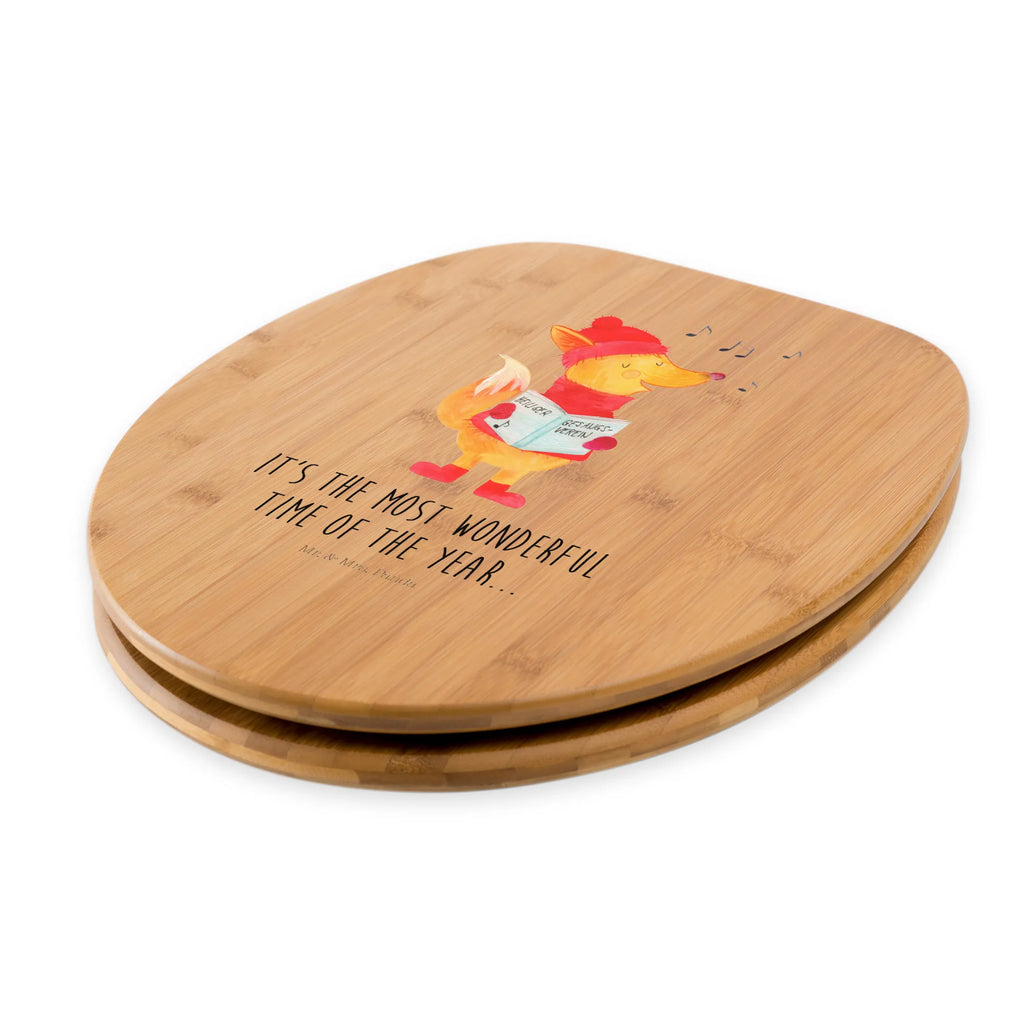 Motif toilet seat Fox Singer toilet cover, toilet seat, toilet lid, toilet, wood, Winter, Christmas, Christmas time, snow