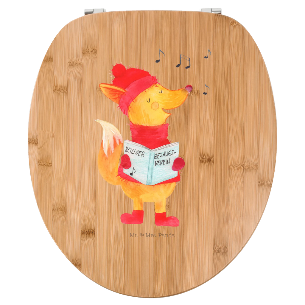 Motif toilet seat Fox Singer toilet cover, toilet seat, toilet lid, toilet, wood, Winter, Christmas, Christmas time, snow