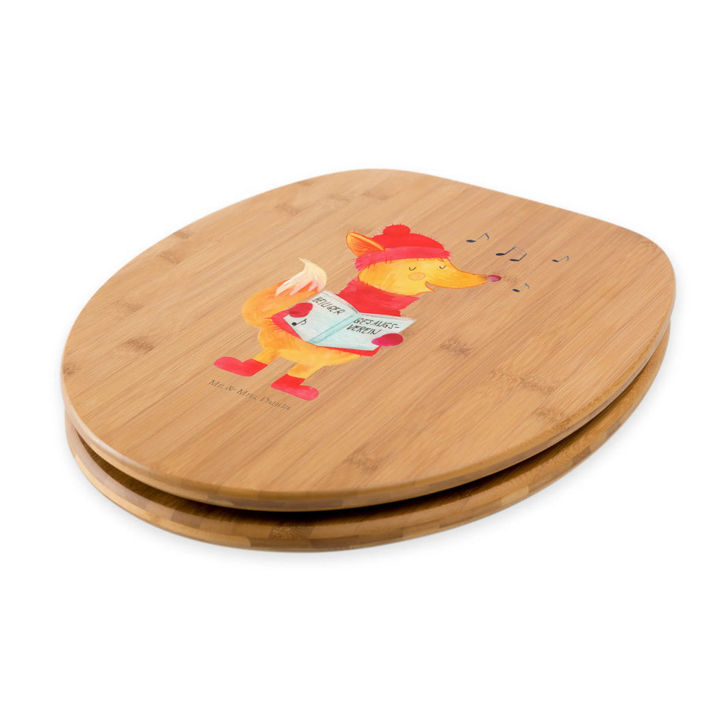 Motif toilet seat Fox Singer toilet cover, toilet seat, toilet lid, toilet, wood, Winter, Christmas, Christmas time, snow