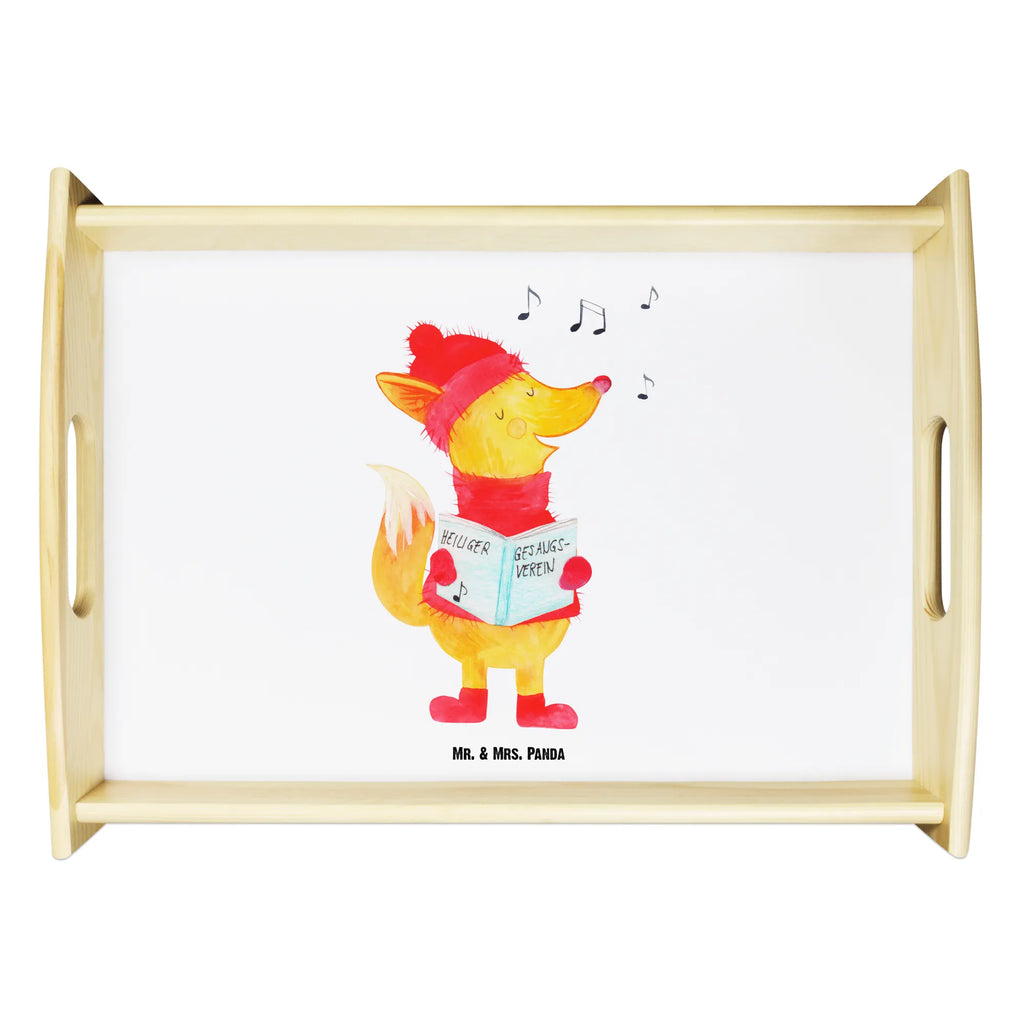 Serving tray Fox Singer serving tray, kitchen tray, wooden tray, tray, breakfast tray, Winter, Christmas, Christmas time, snow