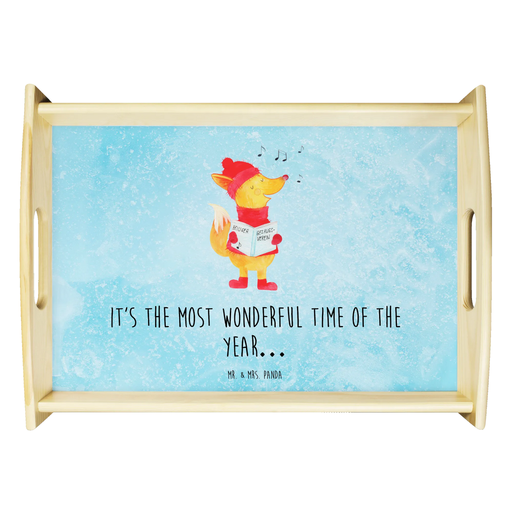 Serving tray Fox Singer serving tray, kitchen tray, wooden tray, tray, breakfast tray, Winter, Christmas, Christmas time, snow
