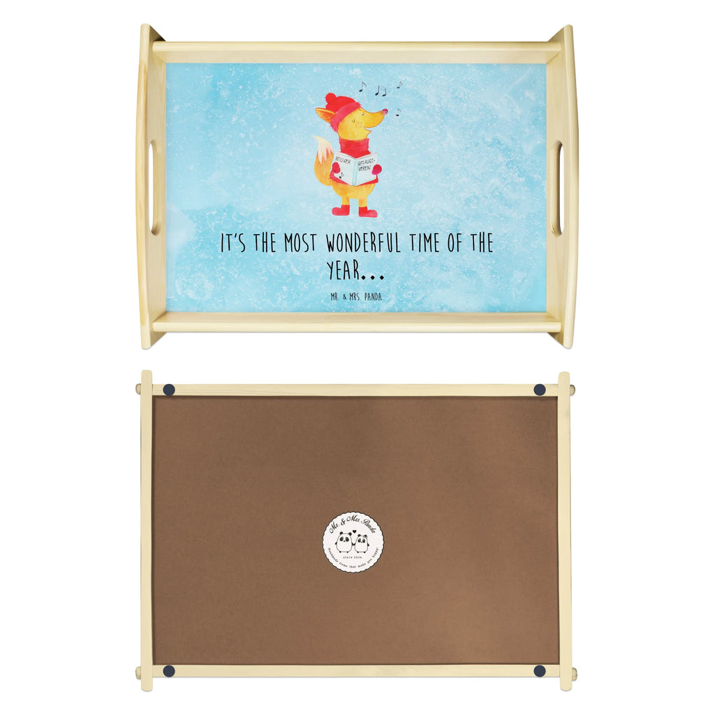 Serving tray Fox Singer serving tray, kitchen tray, wooden tray, tray, breakfast tray, Winter, Christmas, Christmas time, snow