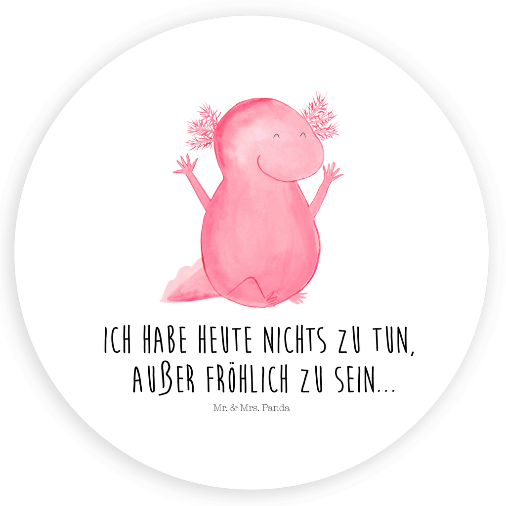40mm Rund Aufkleber Axolotl Hurra Sticker, Aufkleber, Etikett, Kinder, rund, Axolotl, Molch, Axolot, Schwanzlurch, Lurch, Lurche, fröhlich, Spaß, Freude, Motivation, Zufriedenheit