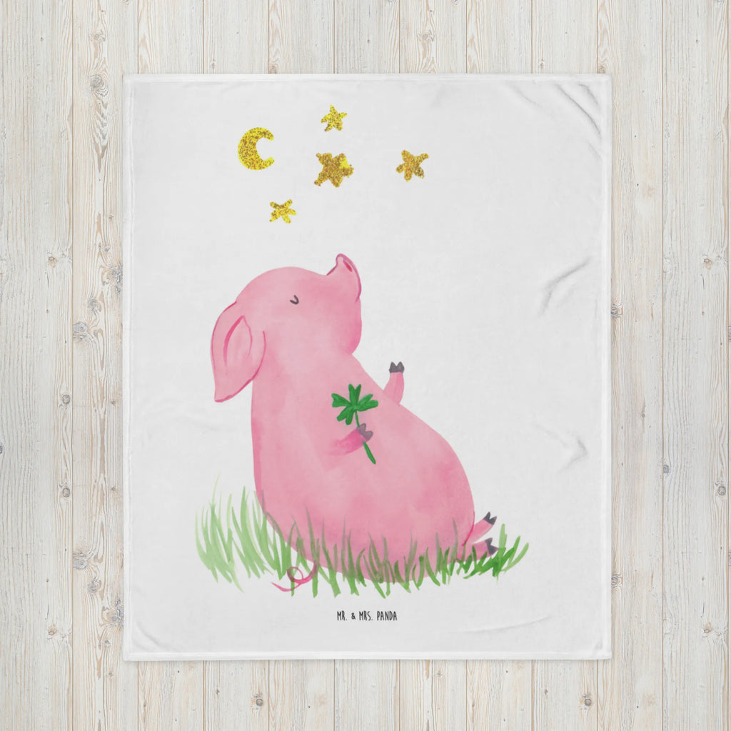 Kocyk dla niemowląt świnia Szczęście Babygeschenk, Babydecke, Geschenk Geburt, Krabbeldecke, Babyecke Kuscheldecke, Tiermotive, Gute Laune, lustige Sprüche, Tiere, Motivation, Sernchen, Sterne, Schweinchen, Glücksschwein. Glück, Schwein, Ziele, Glücksbringer, Träume