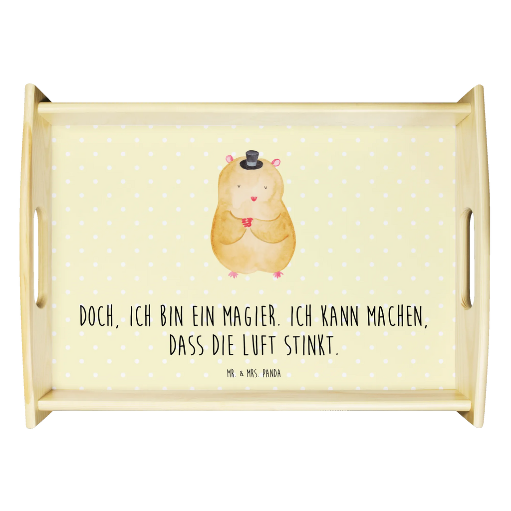 Serving tray hamster cap Serviertablett, Küchentablett, Holztablett, Dekotablett, Tablett, Frühstückstablett, Tiermotive, Gute Laune, lustige Sprüche, Tiere, Hamster, Zylinder, Magier, Zwerghamster, Hut, Zauberer