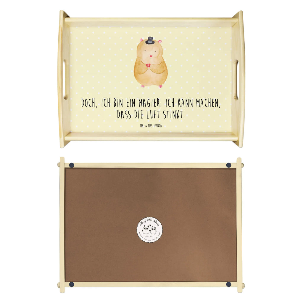 Serving tray hamster cap Serviertablett, Küchentablett, Holztablett, Dekotablett, Tablett, Frühstückstablett, Tiermotive, Gute Laune, lustige Sprüche, Tiere, Hamster, Zylinder, Magier, Zwerghamster, Hut, Zauberer