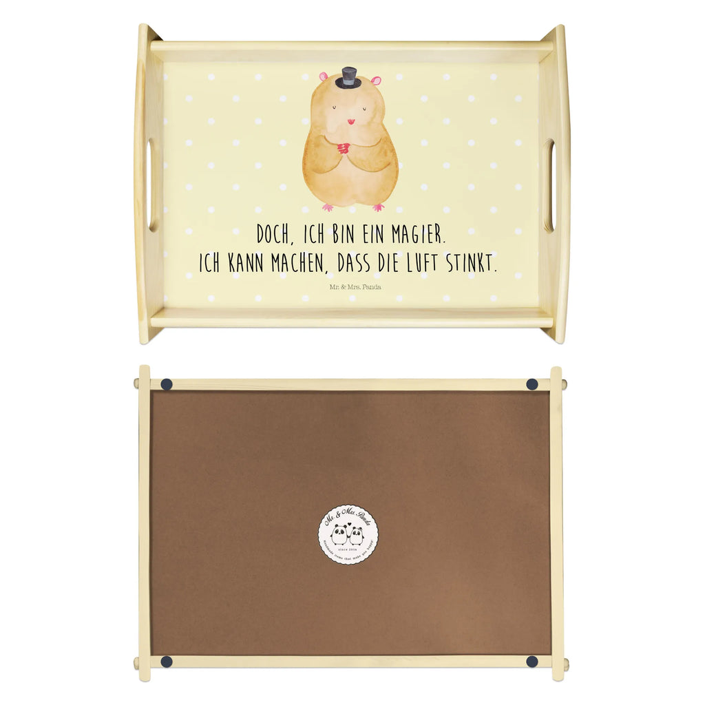 Serving tray hamster cap Serviertablett, Küchentablett, Holztablett, Dekotablett, Tablett, Frühstückstablett, Tiermotive, Gute Laune, lustige Sprüche, Tiere, Hamster, Zylinder, Magier, Zwerghamster, Hut, Zauberer