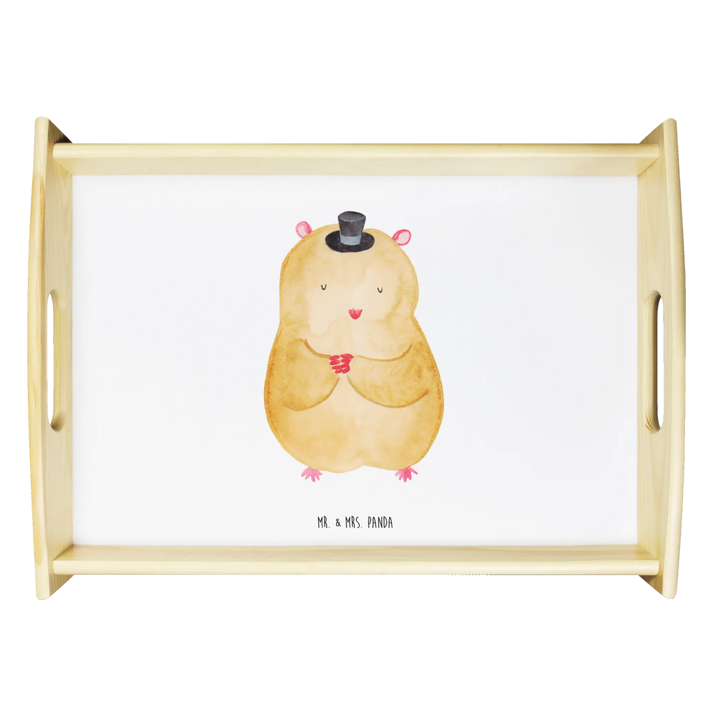 Serving tray hamster cap Serviertablett, Küchentablett, Holztablett, Dekotablett, Tablett, Frühstückstablett, Tiermotive, Gute Laune, lustige Sprüche, Tiere, Hamster, Zylinder, Magier, Zwerghamster, Hut, Zauberer