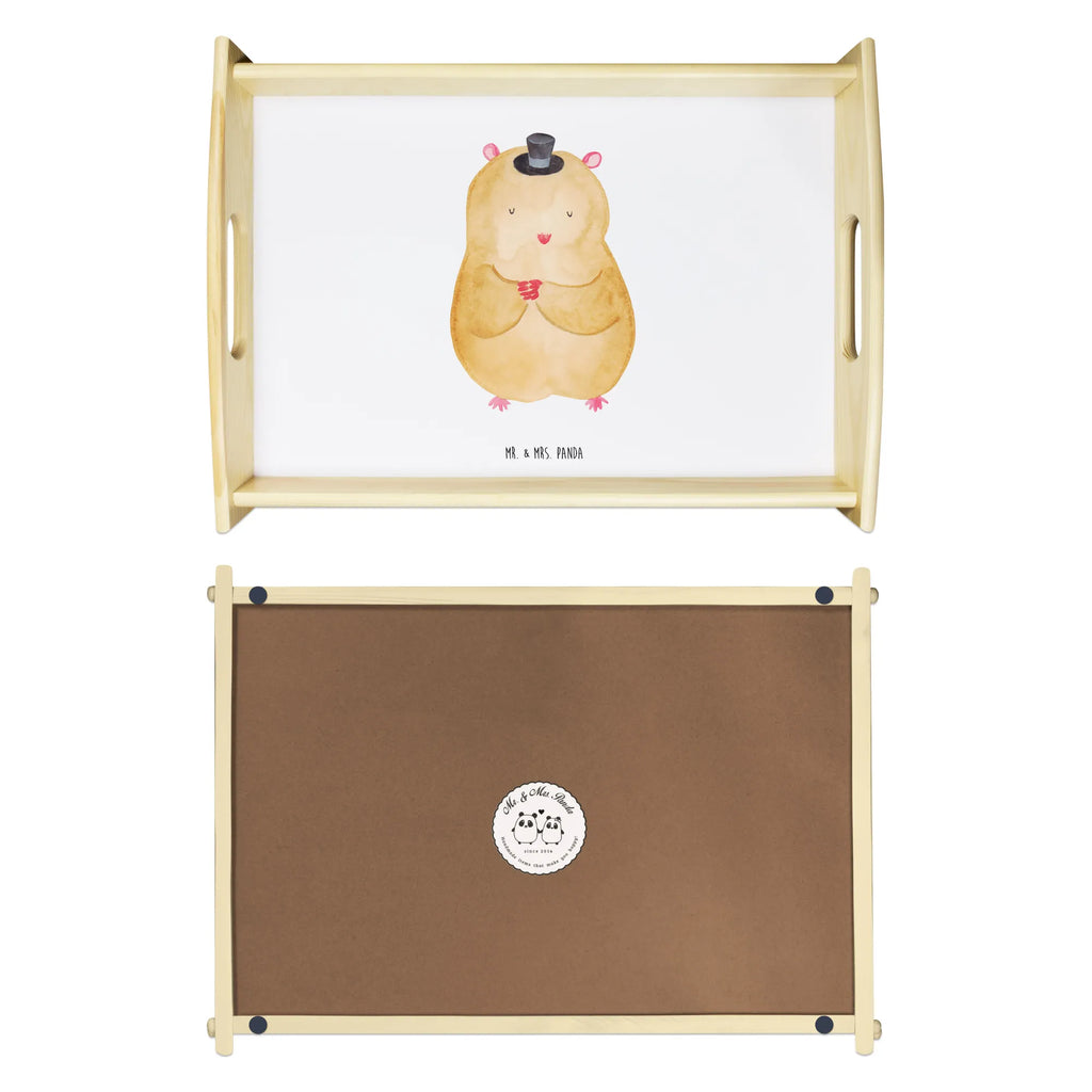 Serving tray hamster cap Serviertablett, Küchentablett, Holztablett, Dekotablett, Tablett, Frühstückstablett, Tiermotive, Gute Laune, lustige Sprüche, Tiere, Hamster, Zylinder, Magier, Zwerghamster, Hut, Zauberer