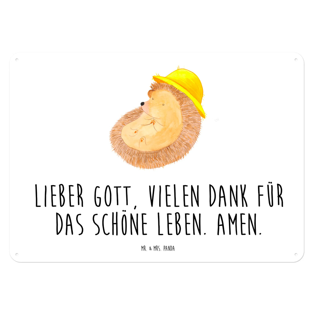 Blechschild Igel Beten Türschild Metall, Blechschild Küche, Wandschild Metall, Blechschild Für Männer, Dekoschild Metall, Blechschild, Blechschild Büro, Blechschild Zum Aufhängen, Blechschild Groß, Blechschild Für Frauen, Lustige Sprüche, Tiere, Tiermotive, Gute Laune, Dankbarkeit, Sonnenhut, Gott, Leben, Amen, Igel mit Hut, Genießen, Dankbar sein, Beten, Dankbar, Igel