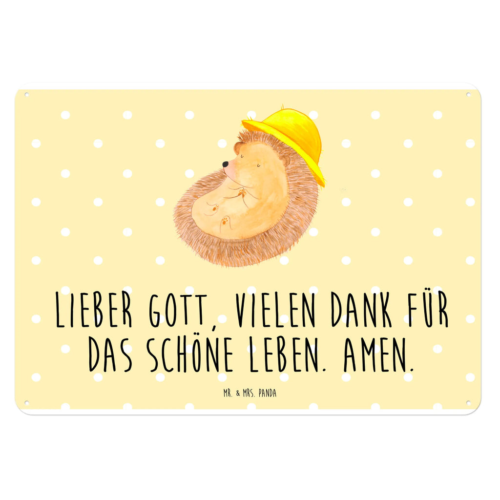 Blechschild Igel Beten Türschild Metall, Blechschild Küche, Wandschild Metall, Blechschild Für Männer, Dekoschild Metall, Blechschild, Blechschild Büro, Blechschild Zum Aufhängen, Blechschild Groß, Blechschild Für Frauen, Lustige Sprüche, Tiere, Tiermotive, Gute Laune, Dankbarkeit, Sonnenhut, Gott, Leben, Amen, Igel mit Hut, Genießen, Dankbar sein, Beten, Dankbar, Igel