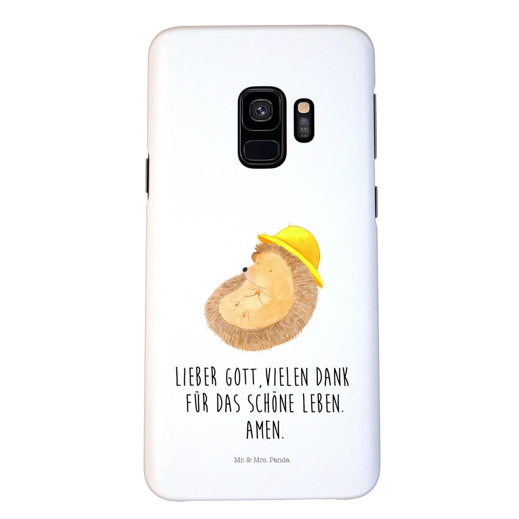 Phone case Hedgehog Pray cover, mobile phone, Iphone X, case, Iphone 10, mobile phone case, mobile cover, small animals, cute, funny, cute animal motives, hand drawn, small world, funny sayings, good mood, happy, gifts, gift ideas, special gifts, animal lover, card, pray, gratitude, Amen, enjoy, life, God, be grateful, hedgehog with hat, hedgehog, sun hat