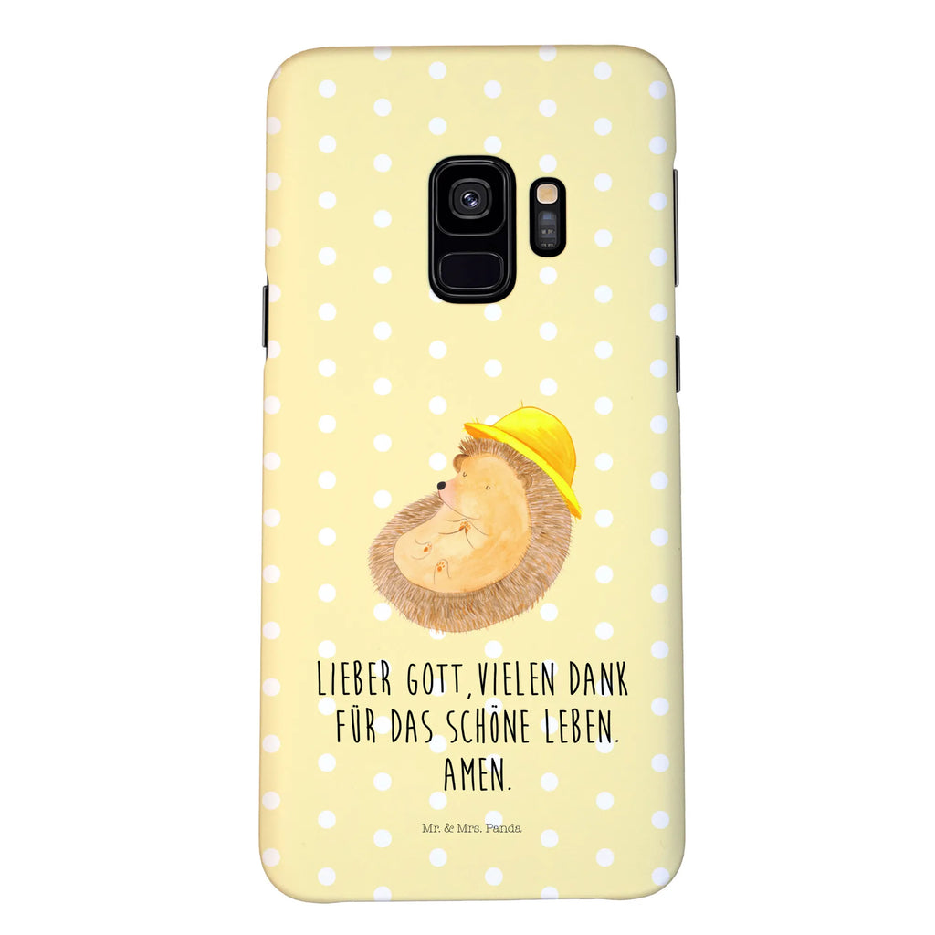 Phone case Hedgehog Pray cover, mobile phone, Iphone X, case, Iphone 10, mobile phone case, mobile cover, small animals, cute, funny, cute animal motives, hand drawn, small world, funny sayings, good mood, happy, gifts, gift ideas, special gifts, animal lover, card, pray, gratitude, Amen, enjoy, life, God, be grateful, hedgehog with hat, hedgehog, sun hat