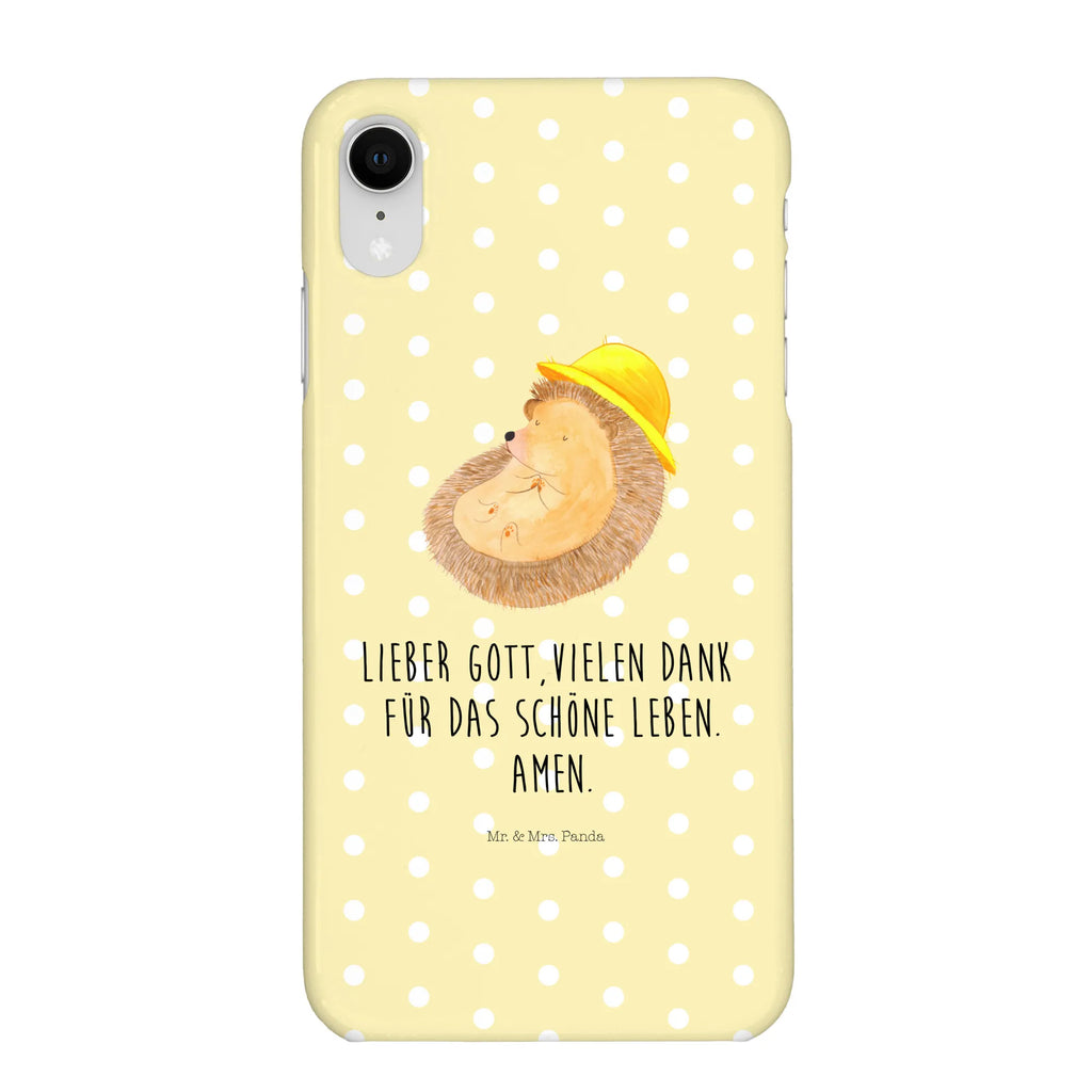 Phone case Hedgehog Pray cover, mobile phone, Iphone X, case, Iphone 10, mobile phone case, mobile cover, small animals, cute, funny, cute animal motives, hand drawn, small world, funny sayings, good mood, happy, gifts, gift ideas, special gifts, animal lover, card, pray, gratitude, Amen, enjoy, life, God, be grateful, hedgehog with hat, hedgehog, sun hat