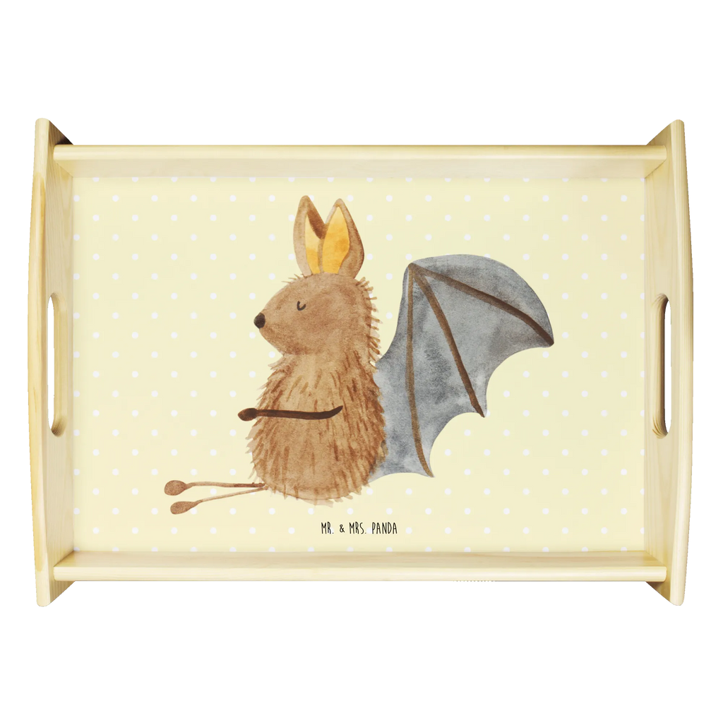 Serviertablett Fledermaus sitzend Dekotablett, Holztablett, Frühstückstablett, Küchentablett, Tablett, Serviertablett, Tiermotive, Gute Laune, lustige Sprüche, Tiere, Motivation, Fledermäuse, entspannen, Fledermaus