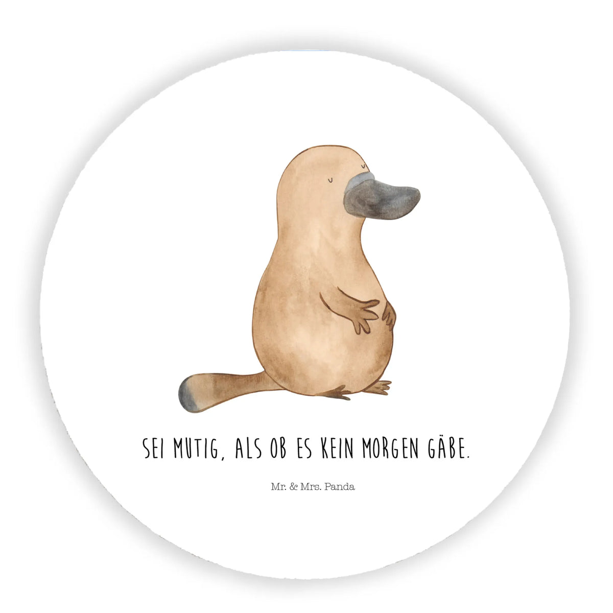 Round magnet platypus courage refrigerator magnet, magnetic board, office magnet, calendar magnet, magnet, refrigerator magnets, Seafood, aquatic animals, ocean, sea, fish, shells, corals, reef, whale, narwhal, sea urchin, lobster, platypus, turtle, manatee, crocodile, orca, shrimp, gifts for seafood lovers, water world, underwater animals, underwater world, vacation, deep sea, seafood fans, gift ideas, seafood decoration, seafood posters, new start, work, brave, training, wisdom, new beginning, motivation, world trip, office, courage, Raodtrip, Platypus