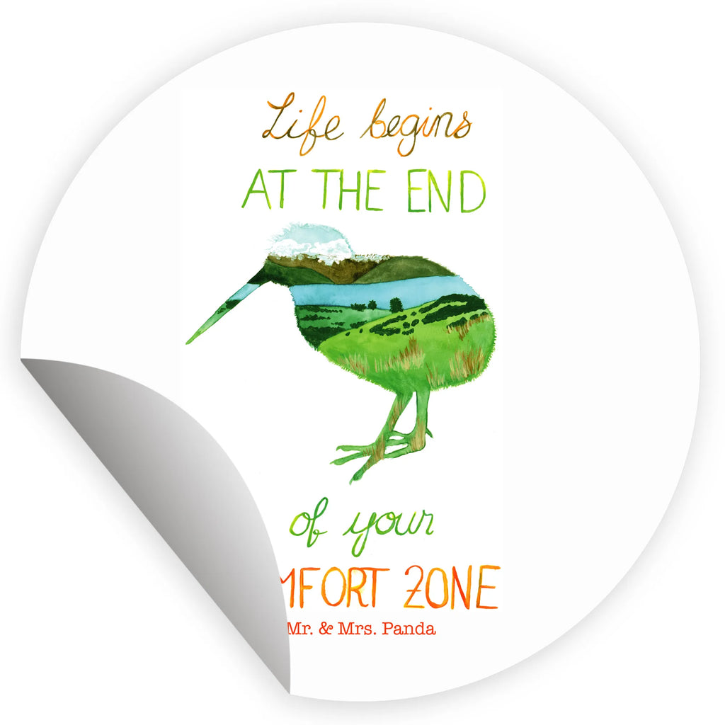 Round sticker Kiwi New Zealand Sticker, sticker, round, label, children, Nature, joy of life, love, New Zealand, kiwi, comfort zone, kiwi bird, life, motivation, life begins