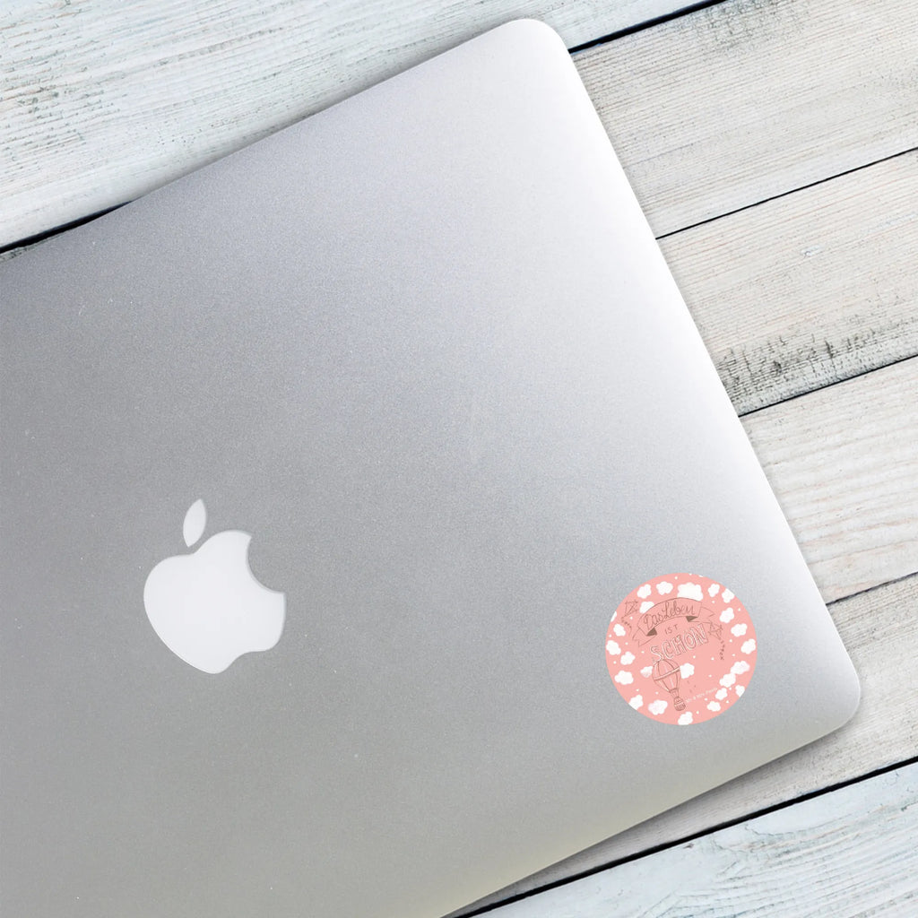 Rund Aufkleber Heißluftballon Leben Etikett, Sticker, rund, Aufkleber, Kinder, Blumen Deko, Frühlings Deko, Sommer Deko, Dekoration, positive Botschaft, Naturliebhaber, Outdoor, Natur, Abenteuer, Deko Haus, Leben, Zitat, Heißluftballon, Spruch Leben, Inspiration, erleben, glücklich sein, Das Leben ist schön