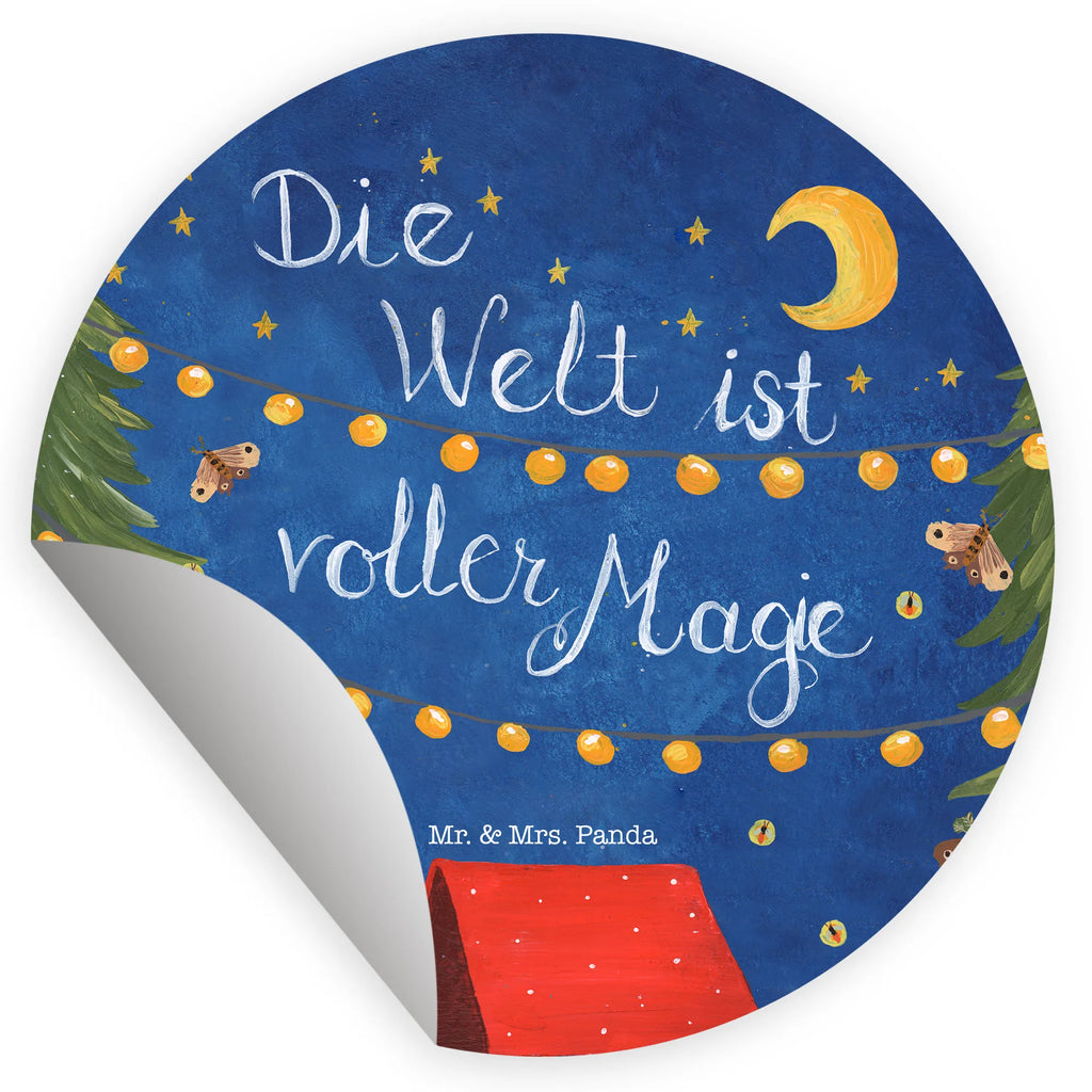 Rund Aufkleber Die Welt ist voller Magie rund, Sticker, Aufkleber, Etikett, Kinder, Blumen Deko, Frühlings Deko, Sommer Deko, Dekoration, positive Botschaft, Naturliebhaber, Outdoor, Natur, Abenteuer