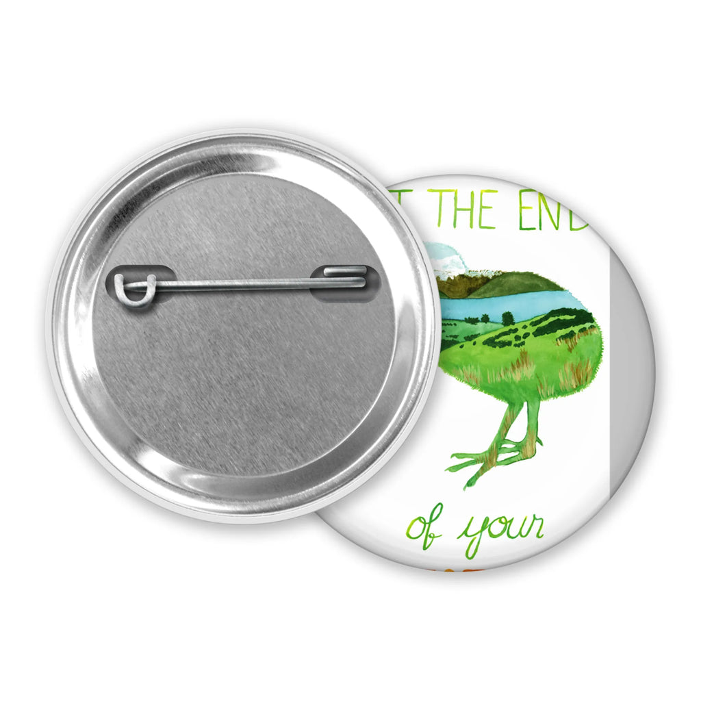 Button Kiwi New Zealand 50mm Button, Lapel Pin, Pin, Button, Nature, joy of life, love, kiwi, motivation, life, New Zealand, kiwi bird, life begins, comfort zone