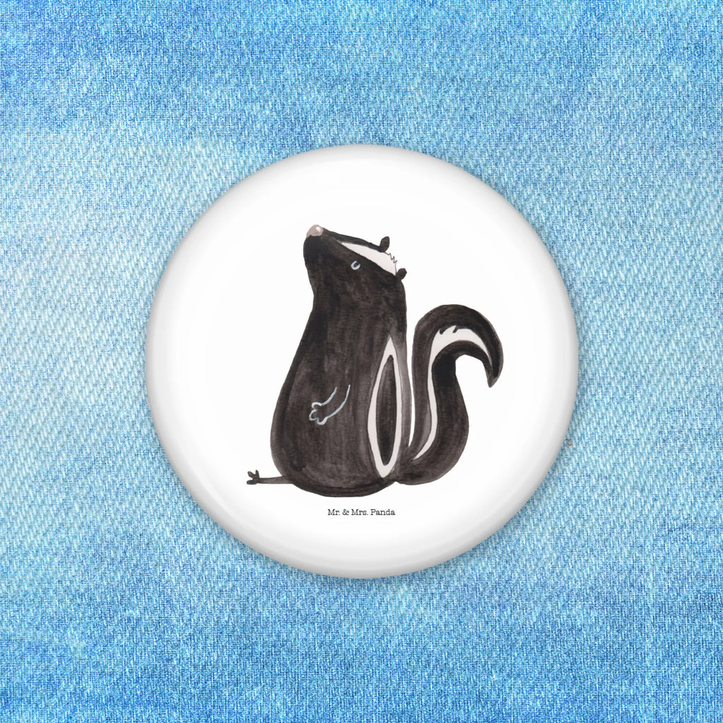 Button skunk Sit Pin, 50mm Button, Button, Lapel Pin, Skunk, office, predator, know-it-all, law, skunk, stinky, slogan, wild animal, stinker