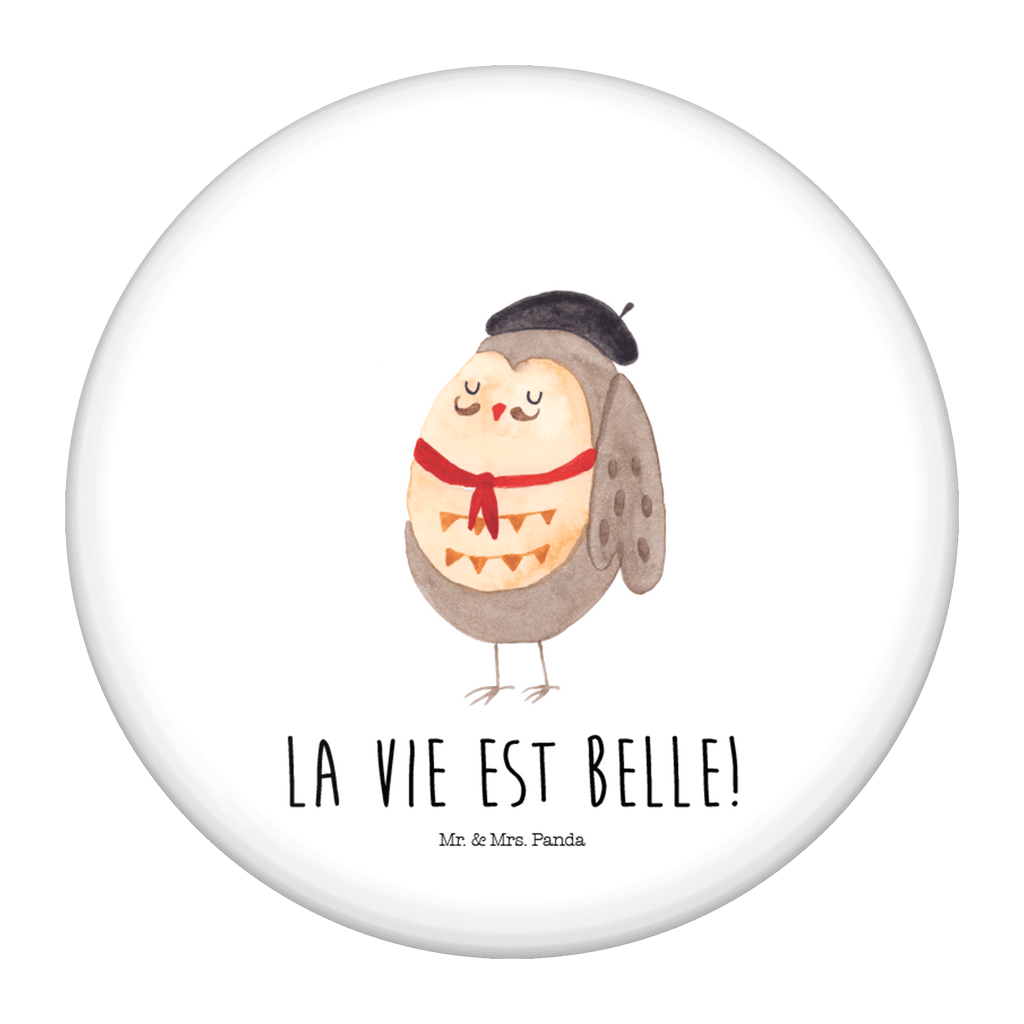 Button Eule Französisch 50mm Button, Button, Pin, Anstecknadel, Eule, Eulen, Eule Deko, Owl, hibou, La vie est belle, das Leben ist schön, Spruch schön, Spruch Französisch, Frankreich